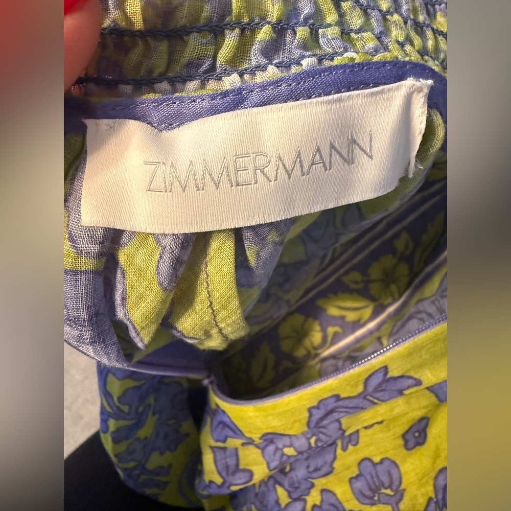 ZIMMERMANN Raie lantern floral-print minidress - Picture 8 of 9